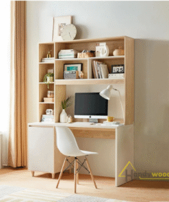 Alternative view of Bàn học kết hợp giá sách tiện dụng BHS109