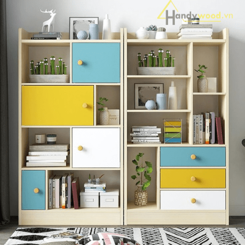 Kệ Sách Phối Màu Đẹp KS101