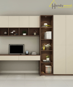 Kệ sách kết hợp bàn làm việc độc đáo KS107