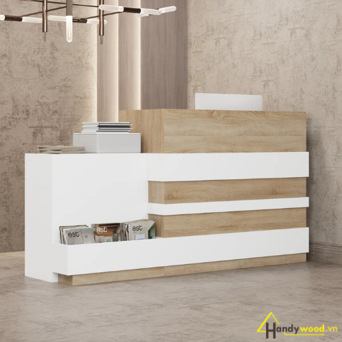 Quầy thu ngân thiết kế đẹp QTN102 - Ảnh 2