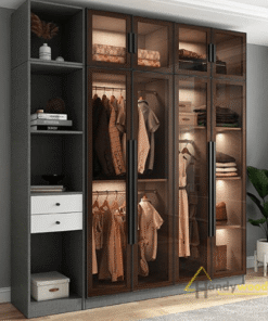 Tủ áo cánh kính phòng ngủ sang trọng TA110